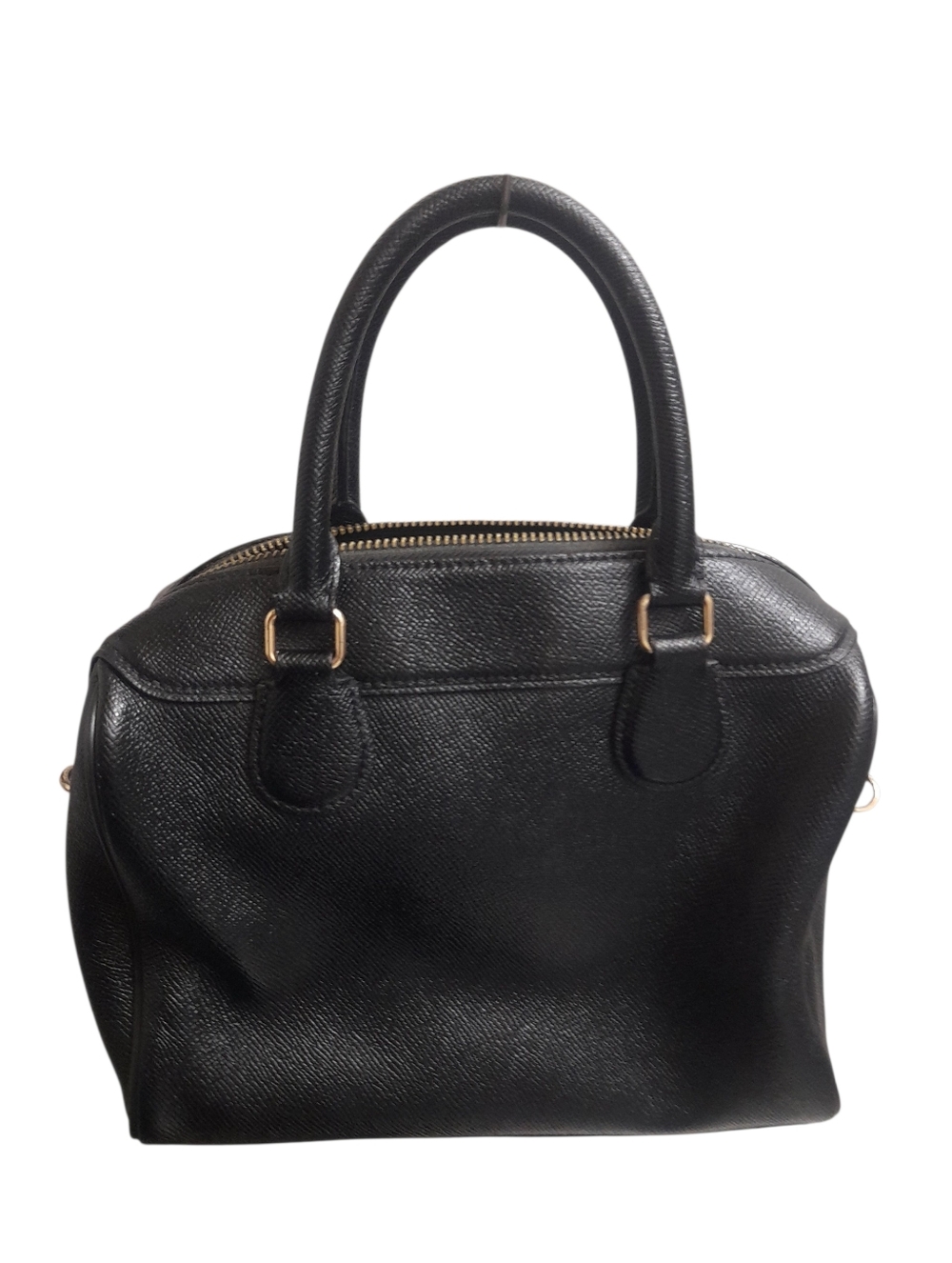Coach Black Mini Bennett Pebble Leather Satchel Bag - Picture 2 of 13